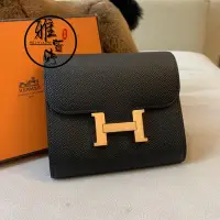 在飛比找Yahoo!奇摩拍賣優惠-雅萱二手  Hermes 愛馬仕 黑金 H扣 constan