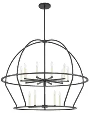 Crystorama Abbott 15-Light Black Chandelier