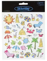 Summer Icons Assorted Stickers by Tattoo King - 1 Sticker Sheet (SK-477)