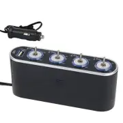 12V 4 Way USB Multi Socket Car Charger Lighter Socket Splitter Adapter