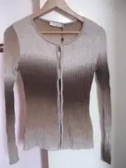 BNWT BEC BRIDGE LONG SLEEVE TOP CARDIGAN TOP CHOC GRADIENT MULTICOLOURED XS