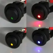 4*Mini Miniature LED Light Toggle Switch Waterproof ON/OFF Car Round Rocker