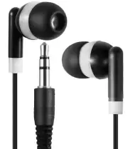 BLACK/WHITE In-Ear Canalbuds w/ 3.5mm plug (no microphone)