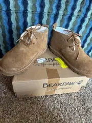 Bearpaw Size 8 Women's Brown Skye Wide Black New with box