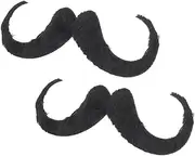 SAFIGLE 2pcs Fake Beard Halloween Mustache Stick on Fake Mustaches Mustache Party Costume Beard Halloween Beard Costume Mustache Fake Mustache for Men Fake Mustache Black Cloth
