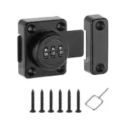 Combination Lock Keyless Password Latch Lock for Cabinet(Black)