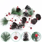 Christmas Garland LED String Lights 7.8Ft Battery Operated 20Pcs Pine Cone