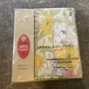 Vintage Cannon Royal Family Floral Pastel Set of 2 Standard Pillowcases NIP