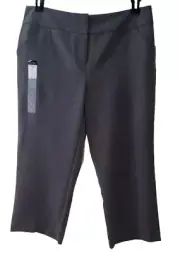 NEW Nicole Miller NY Womens Size 10 Perfect Fit Easy Care Capri Pants Gray NWT