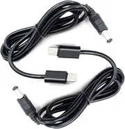 JacobsParts (2-Pack) 12V USB C Type-C PD Trigger 3ft 5A Power Cable 5.5 x 2.1mm DC Connector