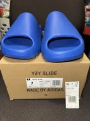Adidas Yeezy Slides Azure Size 7 - New With Original Box