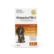 Zoetis Simparica 5.1-10kg Orange 3 & 6 Chews Flea & Tick Control Small Pet Dogs