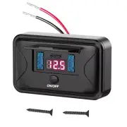 12V-24V RV USB Power Outlet PD3.0 USB C 36W+Dual QC3.0 18W 3Ports Car9472