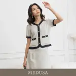 【MEDUSA 曼度莎】現貨-經典撞色小香風短袖上衣外套（M-XL）｜小香風外套 短袖外套(301-1120A)