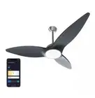 Atomi Smart WiFi 52 inch Ceiling Fan with Color Changing LED Light - Gray