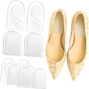 BESPORTBLE 6 Pairs Height Increase Shoe Pads Gel Heel Wedge Inserts for Men Women Washable and Reusable Easy Placement Non Slip Cushions S