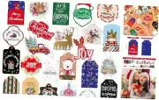72Pcs Christmas Gift Tags with String, Gift Tags for Christmas Presents,