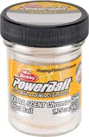 Berkley PowerBait Glitter Chroma-Glow Fishing Dough Bait, Mallow Glow Red Fleck