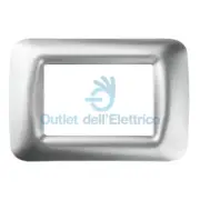 Gewiss Plaque 3 Places Chrome Soft Top System GW22653