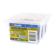 Zenith 8-10 x 25mm Tufcote® Countersunk Rib Head Treated Pine Screws - 500 Pack