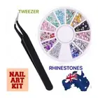 Nail Art Crystal Rhinestone, glitter Gems Nail Tweezer Manicure Nail Decor Kit