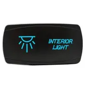 Polaris RZR 1000 Horizontal BLUE Laser Rocker Switch 20A 12V INTERIOR LIGHT