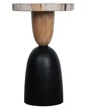 Sagebrook Home Petrified Wood 20in Accent Table