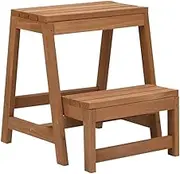 vidaXL Step Stool - Solid Firwood, Durable and Foldable Furniture for Multifunctional Use in Kitchen, Living Room, Bedroom, 39 x 38 x 45 cm