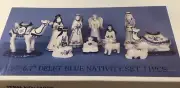 Kurt Adler Delft Blue Nativity Set New In Box