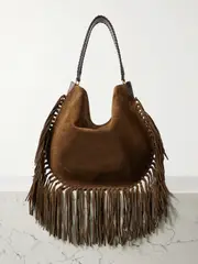 [Isabel Marant] Isabel Marant - Oskan Fringed Suede Shoulder Bag - Brown - One size One size Brown