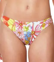 Sanctuary Printed Ruched Hipster Brief Women's Swimsuit Multi Size M 4322