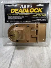 Abus Deadlock Double Cylinder Jimmy Proof 2 Keys Reversible Inside Outside Lock