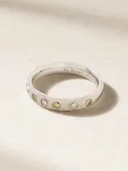 [De Beers] De Beers - Talisman Small 18-karat White Gold Diamond Ring - Silver - 52 52 Silver