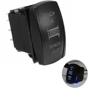 12V 20A 7Pin LED Light Laser Rocker Switch Momentary Rocker Switch Winch In Out ON/OFF 28 RED