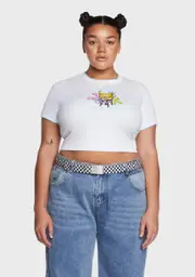 [Dolls Kill x SpongeBob] Plus Procrastination Station Baby Tee