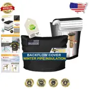 Premium Winter Pipe Freeze Protection Cover - 36" x 24" - Anti-Theft Design