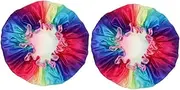 EPIGEIST Cute Washable Hair Cap for Ladies Travel Shower Cap Elastic Band Soft Satin Bath Hat for Women Hair Protection for