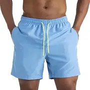 [Maiyifu-GJ] Men's Swimming Trunks Casual Summer Quick-Drying Swim Shorts Elastic Waist Board Shorts Flat Front Short Pant