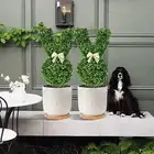 Easter Bunny Plant Decor Artificial Topiary 55cm Green Bunny-shaped Tree