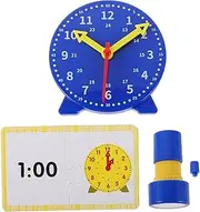 Toyvian 1 Clock Set Teaching Tool with DIY Cards Vibrant Design for Classroom Activities Interactive and Portable Teaching Clock Kit