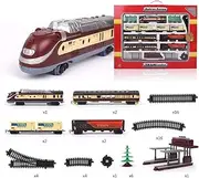 Electric Modern Toy Train Set Vehicle 55pcs Rail Track Carriages