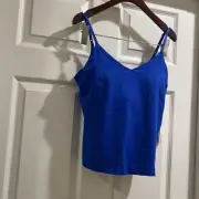 NWT Lululemon Align Waist Length Cami Tank Top C/D Cup Cerulean Blue Size : 8