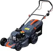 [GROZY] Petrol Lawn Mower 46cm Cutting Width Self-Propelled 3 in 1 Cutting System 149cc Steel Deck Lawn Mower 70L Grass Capacity Cutting Height 30~80mm