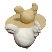 Latex hen mold plaster cement concrete chicken rubber mould 3.5"L x 3.5" H x 2"