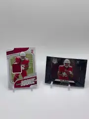 Trey Benson 2 Card 2024 lot. RC NFL Debut and Absolute Patch