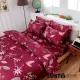 【Lust 生活寢具】普羅旺紅 100%純棉、單人加大3.5尺精梳棉床包/枕套組 《不含被套》、台灣製