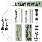 15-20lbs Recurve Bow Arrow Set Archery Takedown Hunting Sports