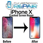 Apple iPhone X Cracked/Broken Front Screen Glass Repair Mail in Service