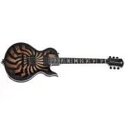 Wylde Audio Odin Grail Guitar, Ebony Fretboard, Charcoal Burst Buzzsaw
