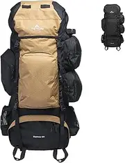 TETON Sports Explorer Backpack Full Internal Frame - Adjustable Backpacking Travel Gear - Water-Repellant Rainfly Cover, Sleeping Bag & 3-Liter Hydration Bladder Pack Storage